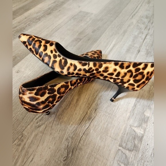 Kenneth Cole Morgan Animal Print Calf Hair Pointed Toe Pump size 8.5 - Picture 10 of 10